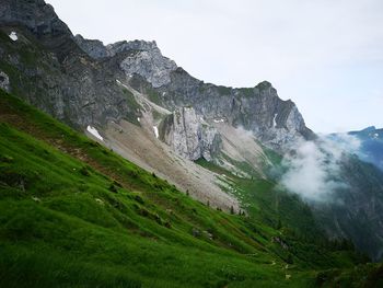 Scenic view of land against sky