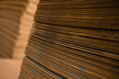 Full frame shot of stack of books