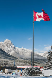 Flag against blue sky