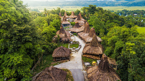 Morning breeze at kampung adat praijing traditional hut, sumba, indonesia