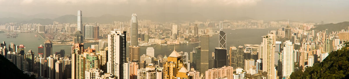 Panoramic view of modern buildings in city