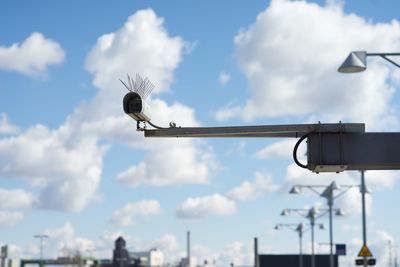 Low angle view of cctv