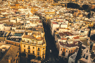 High angle view of cityscape