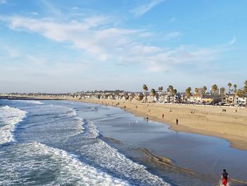 Sunny day at the beach in southern california