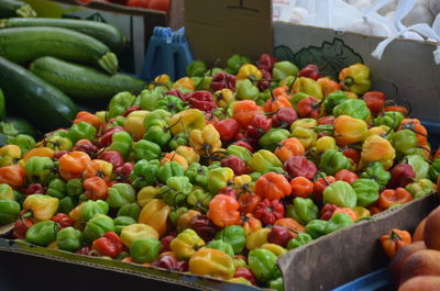 Bell peppers for sale at market