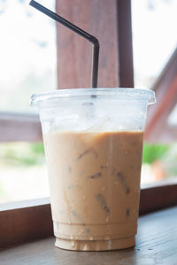 Close-up of drink on table