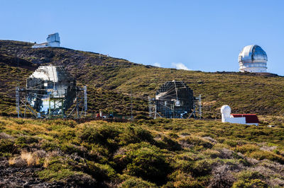 Built structure against clear blue sky