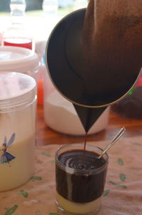 Close-up of coffee on table