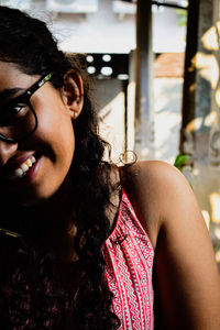 Portrait of smiling young woman