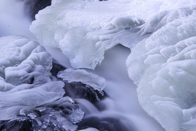 Full frame shot of frozen water