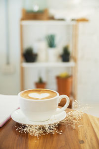 Close-up of coffee on table