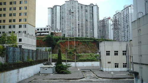 Modern skyscrapers against sky in city