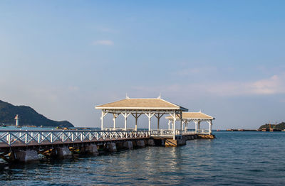 The white bridge of the thai island koh sichang district chonburi thailand southeast asia