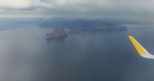 Aerial view of sea against sky