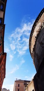 Low angle view of old building against sky