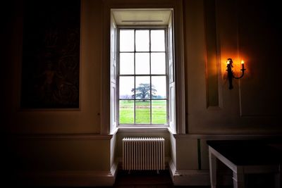 Illuminated window in room