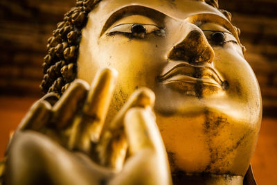 Close-up of buddha statue