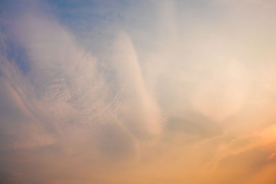 Low angle view of sky during sunset