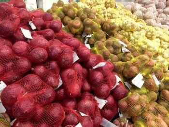 Full frame shot of grapes at market stall