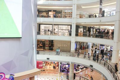 Group of people in shopping mall