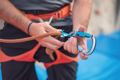 Close-up of man working