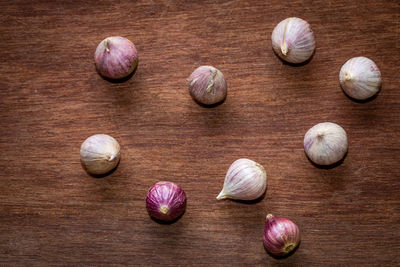 High angle view of food on table