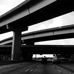 Low angle view of bridge against sky