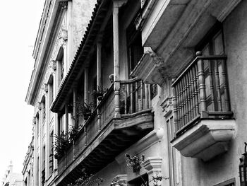 Low angle view of old building against sky