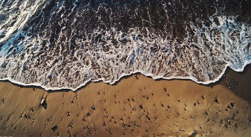 Scenic view of sea shore during winter