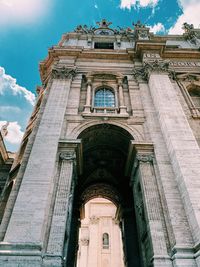 Low angle view of building against sky