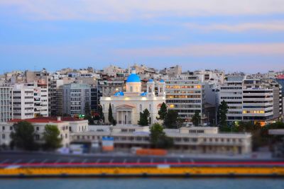 Buildings against sky in city