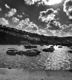 Boats in sea