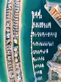 High angle view of information sign on table in building