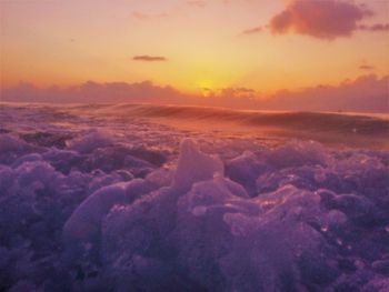 Aerial view of cloudscape during sunset