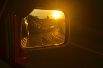 View of airplane through window