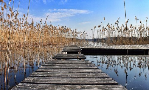 Pier on lake