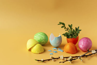 Close-up of fruits on table