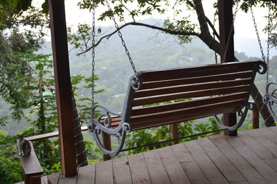 Hanging bench with a view in minca, colombia