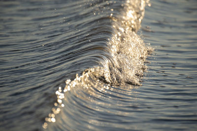 Close-up of rippled water in sea