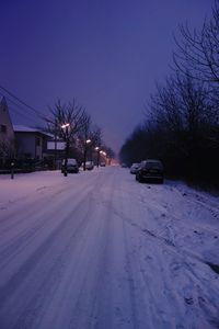 Cars parked on road