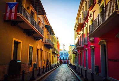 Narrow alley in city