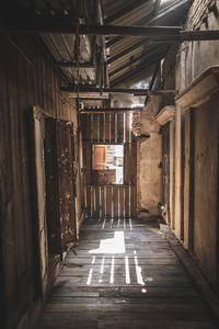 Interior of abandoned building