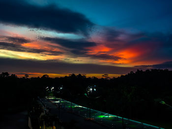 View of dramatic sky at sunset