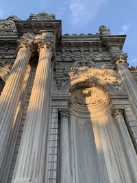 Low angle view of historical building against sky