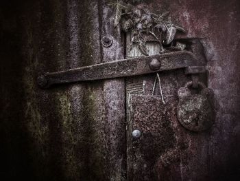 Close-up of old rusty metal