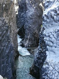 Scenic view of waterfall