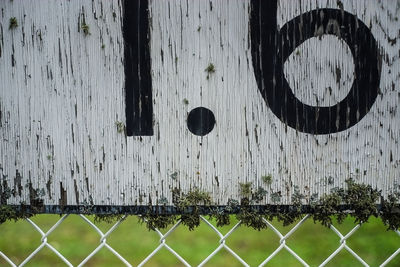 View of chainlink fence