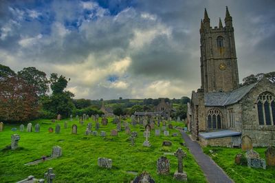 Panoramic shot of historic building against sky