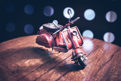 Close-up of shoes on wooden floor