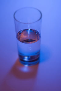 Close-up of drinking glass on table